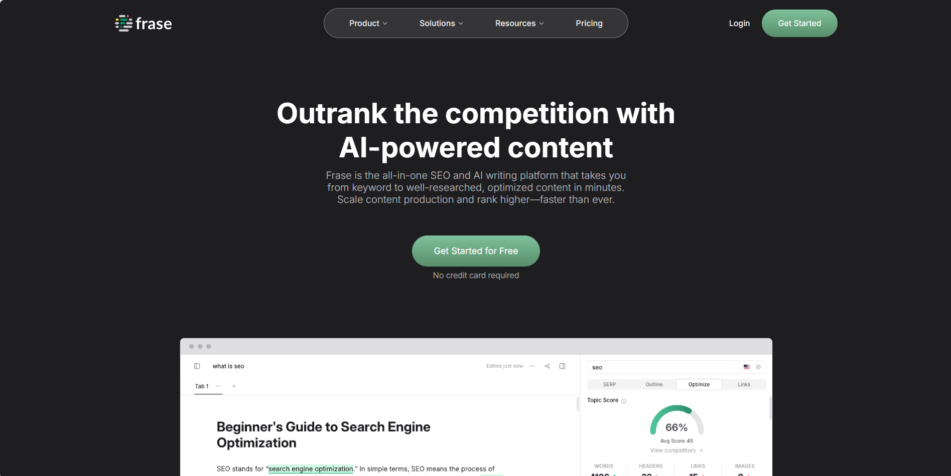 Competitor product screenshot