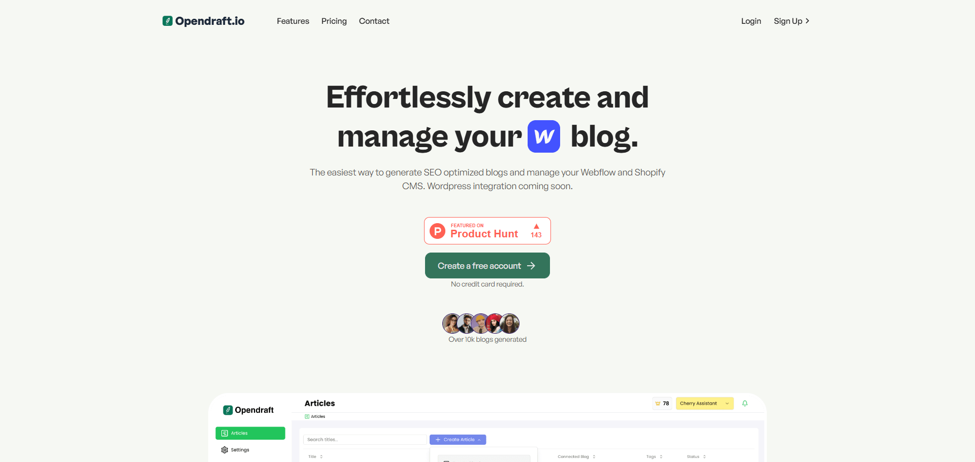 Competitor product screenshot